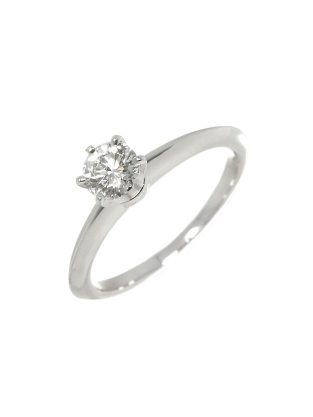Tiffany & Co Solitaire Diamond EX Ring Platinum